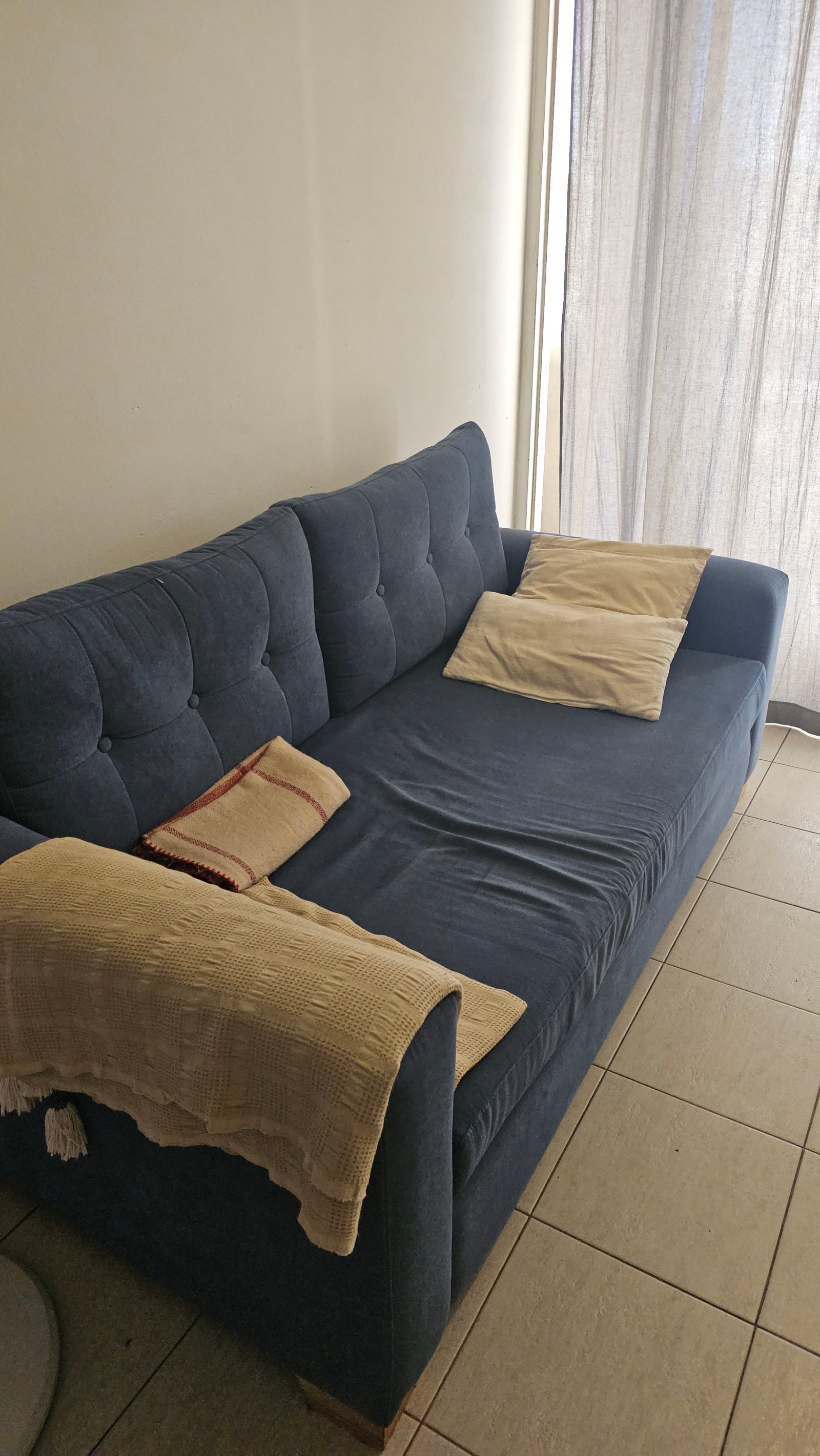 Sillón 2 Cuerpos 180x90 Azul Premium